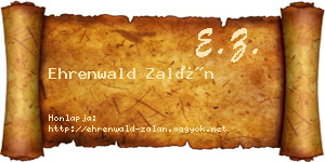 Ehrenwald Zalán névjegykártya