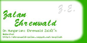 zalan ehrenwald business card